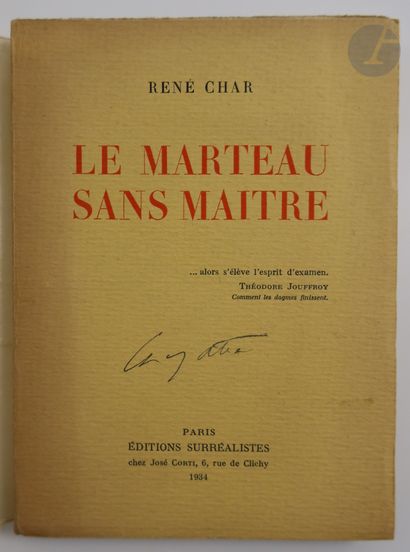 null CHAR (René).
Le Marteau sans maître.
Paris : Éditions surréalistes, José Corti,...