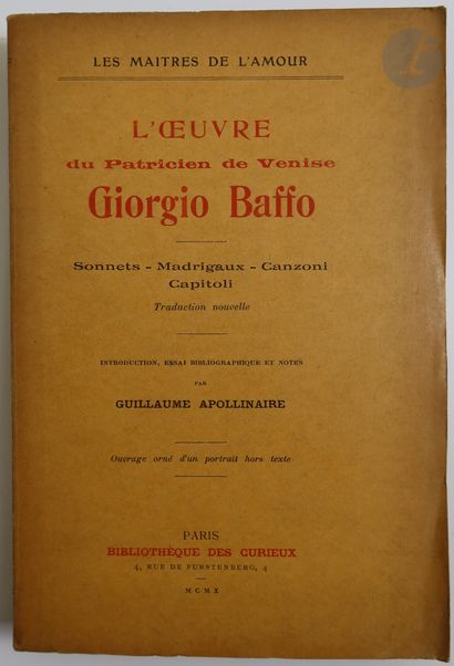 null APOLLINAIRE (Guillaume).
Ensemble de 8 ouvrages publiés et préfacés par Guillaume...