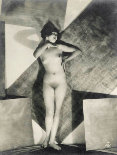 Studio A. N. Female Nude, c. 1920. Vintage...