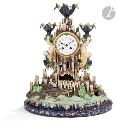 null Paris, attributed to Thomas SERGENTLarge
glazed earthenware clock in the style...