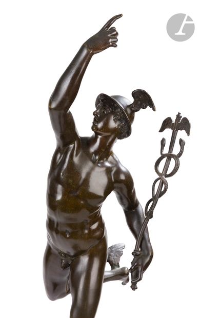  French school of the 19th centuryafter John of Bologna (1529-1608) Mercury Bronze...