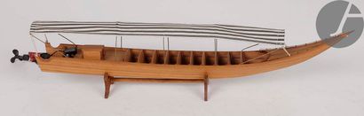 null [MODÉLISME NAVAL] Longtail boat
Maquette de bateau dit Ruea Hang Yao thaïlandais.
Bois...