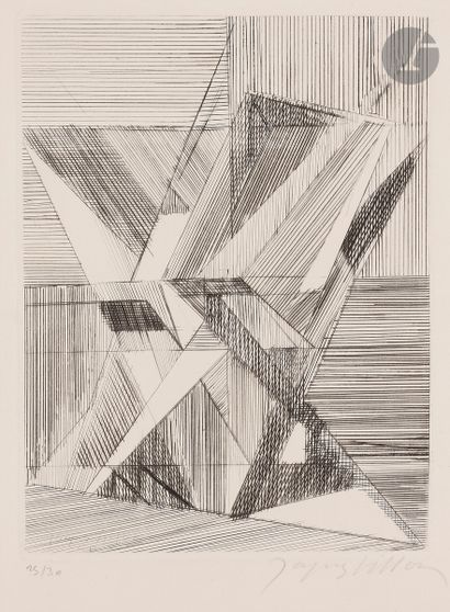 null Jacques Villon 
(Gaston Duchamp, dit) (1875-1963) 
Les Deux vases. 1950. Burin....
