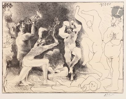 null Pablo Picasso (1891-1973) 
The Dance of the Fauns. 1957. Lithograph. 525 x 406....