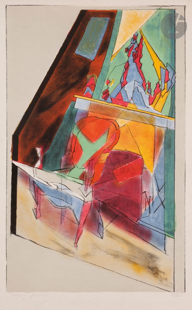 null Jacques Villon 
(Gaston Duchamp, said) (1875-1963) 
The Armchair. 1950. Lithograph....