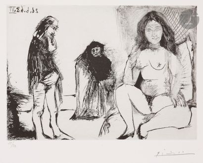 null Pablo Picasso (1881-1973)
Suite « Les 347 »
Homme pensif chez une jeune femme...