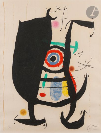 null Joan Miró (1893-1983) 
The Inhibited. 1969. Etching, aquatint and carborundum....