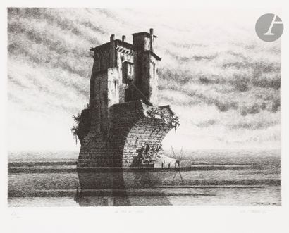 null Gérard Trignac (born in 1955) 
The Tower of the Hanged Man. 1980. Etching. 310...