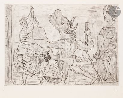 null Pablo Picasso (1881-1973) 
 Suite Vollard
Minotaure aveugle guidé par une fillette....
