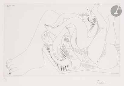 null Pablo Picasso (1881-1973)
Suite « Les 347 »
Deux femmes batifolant sur un matelas...