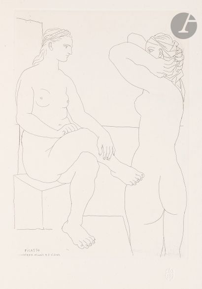 null Pablo Picasso (1881-1973) 
 Suite Vollard
Deux modèles se regardant. (Suite...