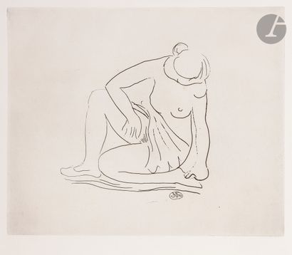 Aristide Maillol (1861-1944) Kneeling woman,...