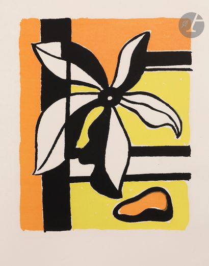 null Fernand Léger (1881-1955) (d’après) 
Rosace. 1954. Sérigraphie en couleurs par...