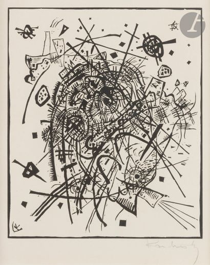  Wassily Kandinsky (1866-1944) Kleine Welten, pl. 8. 1922. Bois gravé. 230 x 270...