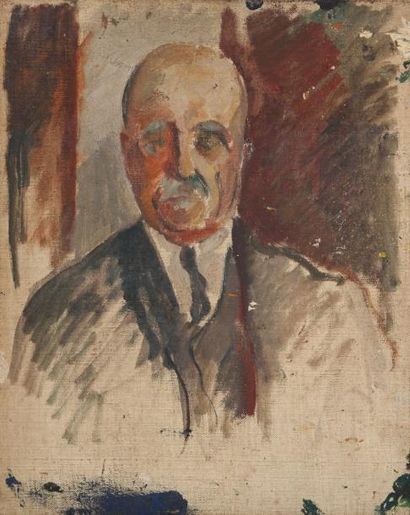 Jules CAVAILLES (1901-1977) Portrait de Louis Cavaillès, père de l'artiste Huile...