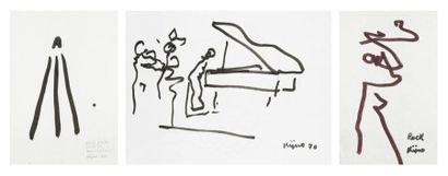 Ladislas KIJNO (né en 1921) Rock - Piano et danseurs - Petite étude pour la reine...