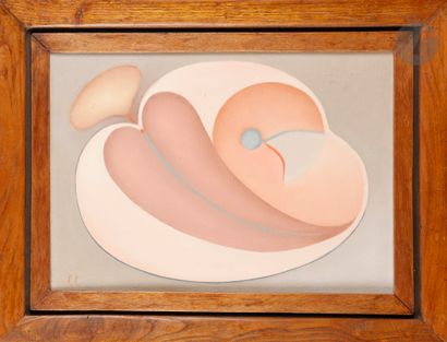  Louis CARMEIL (1920-1999) Composition, vers 1975 Huile sur toile. Monogrammée en...