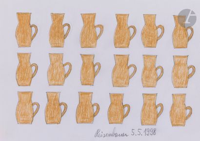 null Heinrich REISENBAUER (born 1938
)The Jugs,
1998Colored
pencil
on graphite lines.
Signed...