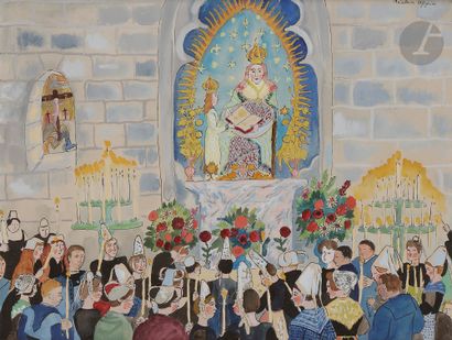 null Béatrice APPIA DABIT (1899-1999
)Feast of the apple - Feast of the Rosary2
gouaches...