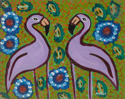 null Magda MITTARAKIS [Brazilian] (born in 1958
)Tucano, 1990 - Dos flamingos, 1992...