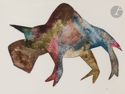 null Roberto ALTMANN [Cuban] (born 1942
)Fantastic Animal, 1961Watercolor
and inkDated
lower...