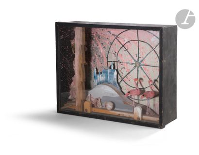 null Paul DUCHEIN (born in 1930
)Le Voyage interrompu, 1987Assemblage
in a wood and...