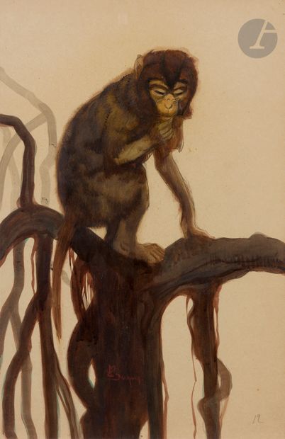 Maurice Jaubert de BECQUE (1878-1938 )Monkey...