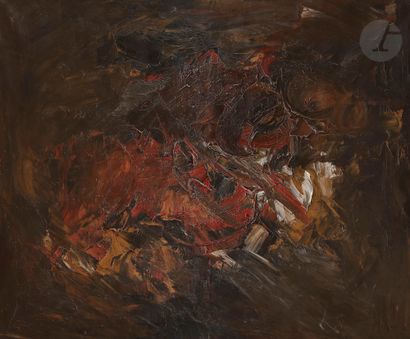  Stacha HALPERN [polonais-australien] (1919-1969) Composition, 1962 Huile sur toile....