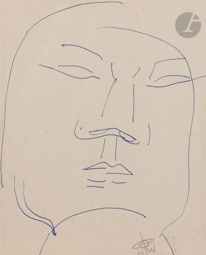 null Henry de WAROQUIER (1881-1970
)Faces, 19202
inks.
Signed and one dated.
20 x...