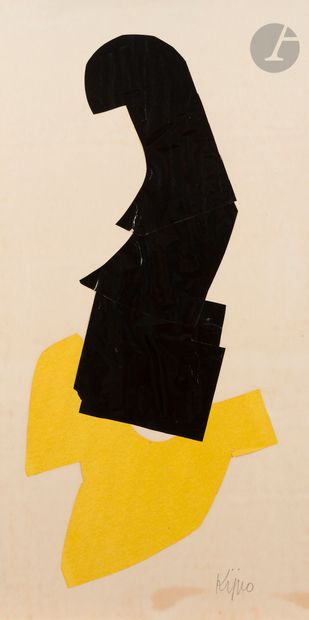 Ladislas KIJNO (1921-2012)
Composition
Collage.
Signée...