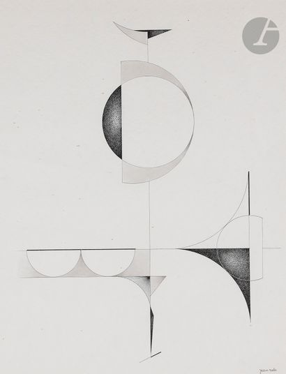 null Jean RETS (1910-1998)
Composition géométrique
Encre et lavis d'encre.
Signée...
