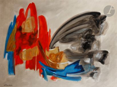 null James PICHETTE (1920-1996
)Composition au fond gris, 1962Oil
on canvas.
Signed...