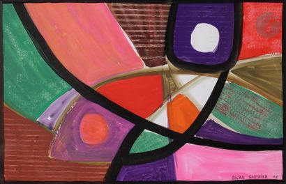 null Oscar GAUTHIER (1921-2009)
Composition, 1948
Gouache.
Signée et datée en bas...