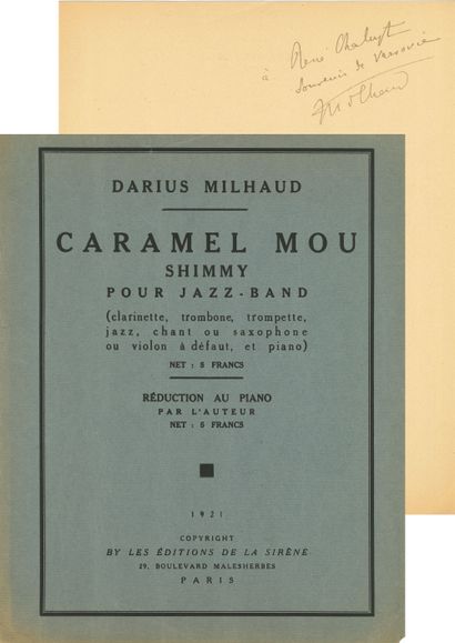 null Darius MILHAUD (1892-1974). Caramel mou. Shimmy pour jazz-band… Réduction au...