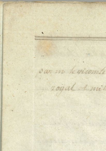 null François-René de CHATEAUBRIAND (1768-1848). Period handwritten copy, De la monarchie...