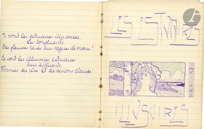 null René CHALUPT (1885-1957). 14 manuscrits autographes de poèmes, en 11 cahiers...