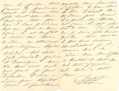 null Virginie DÉJAZET (1797-1875). L.A.S., Paris 28 août 1846, à un ami ; 4 pages...