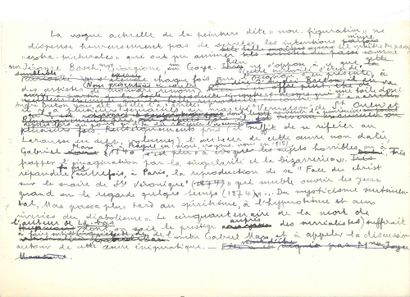 André BRETON. Manuscrit autographe, [1957] ;...