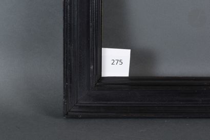 null Cadre à cassetta en bois mouluré et noirci.
XIXe siècle.
17,7 x 24,7 cm - Profil :...