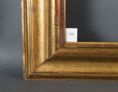 null Cadre à profil renversé en bois mouluré et doré. Italie, XVIIe siècle (recoupé...