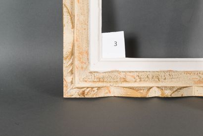 null Three Montparnasse frames in carved, painted and patinated wood carved by the...