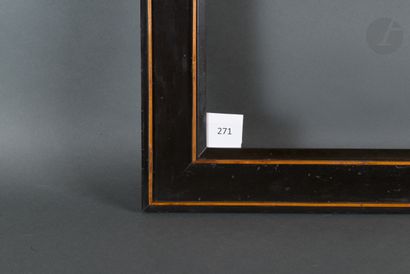 null Blackened walnut frame with lemon tree fillets inlaid in relief.
Italy, circa...