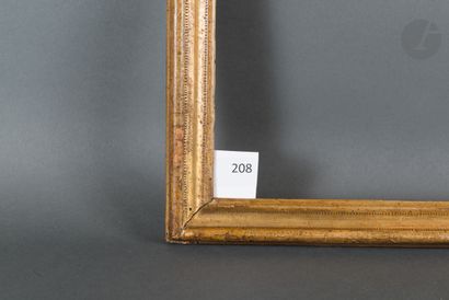 null Baguette en bois mouluré à décor de berclets.
Provence, XVIIIe siècle.
34 x 42,2 cm...