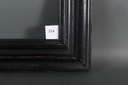 null Cadre Salvator Rosa en bois mouluré et noirci. Italie, XVIIIe siècle.
33,5 x 40,6 cm...