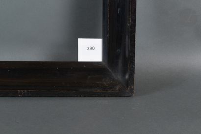null Gorge en bois mouluré et noirci.
Italie, début du XIXe siècle (piqûres).
66,7 x 80,7 cm...