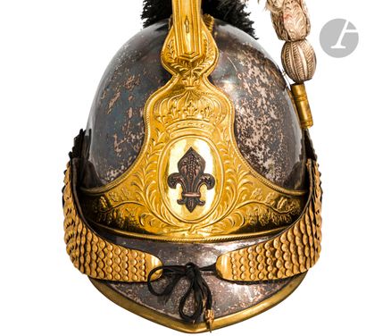 null Helmet of officer of the National Guard. 


Silver plated copper bomb (replated)....