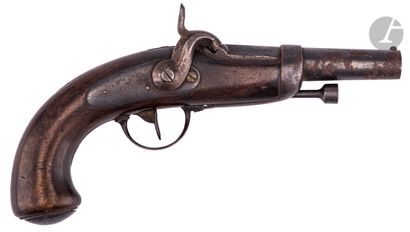 null Pistolet d’officier de gendarmerie modèle 1836. 


Canon rond à pans au tonnerre....