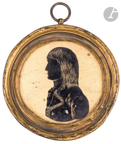 null Lot including
:



- Bonaparte, medallion, silhouette in profile.


Coaster....