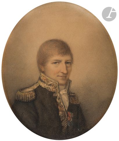null École française du début du XIXe siècle. 


Portrait d’un général de division...