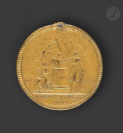 null Medal of the "Confederation of the Franciscans", by Gatteaux. 


Round, in gilt...